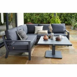 Timber Mini Weatherproof Corner Sofa Set with Coffee Table by Norfolk Leisure -Garden Furniture Shop FU102979 2 18ab