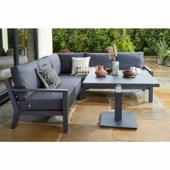 Timber Mini Weatherproof Corner Sofa Set with Coffee Table by Norfolk Leisure -Garden Furniture Shop FU102979 3 36c3