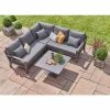 Timber Mini Weatherproof Corner Sofa Set with Coffee Table by Norfolk Leisure
