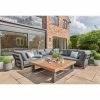 Nevada Weatherproof Corner Sofa Set with Square Table in Grey by Norfolk Leisure