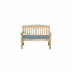 Emily 4ft Wooden Bench with Dark Grey Pad