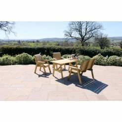 Wooden Charlotte Rectangle Table with 1 Bench and 2 Chairs 9 Wooden Charlotte Rectangle Table with 1 Bench and 2 Chairs -Garden Furniture Shop FU103384 3 96ee