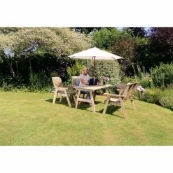 Wooden Charlotte Rectangle Table with 1 Bench and 2 Chairs 11 Wooden Charlotte Rectangle Table with 1 Bench and 2 Chairs -Garden Furniture Shop FU103384 5 6182