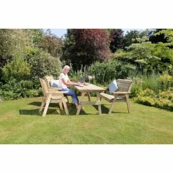 Wooden Charlotte Rectangle Table with 1 Bench and 2 Chairs 12 Wooden Charlotte Rectangle Table with 1 Bench and 2 Chairs -Garden Furniture Shop FU103384 6 1b8a