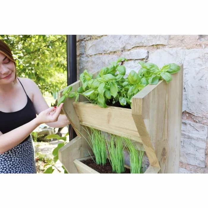 Zest Wooden Tall Vertical Herb Stand 4 Zest Wooden Tall Vertical Herb Stand - Image 4