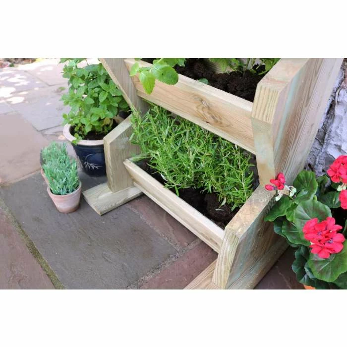 Zest Wooden Tall Vertical Herb Stand 7 Zest Wooden Tall Vertical Herb Stand - Image 7