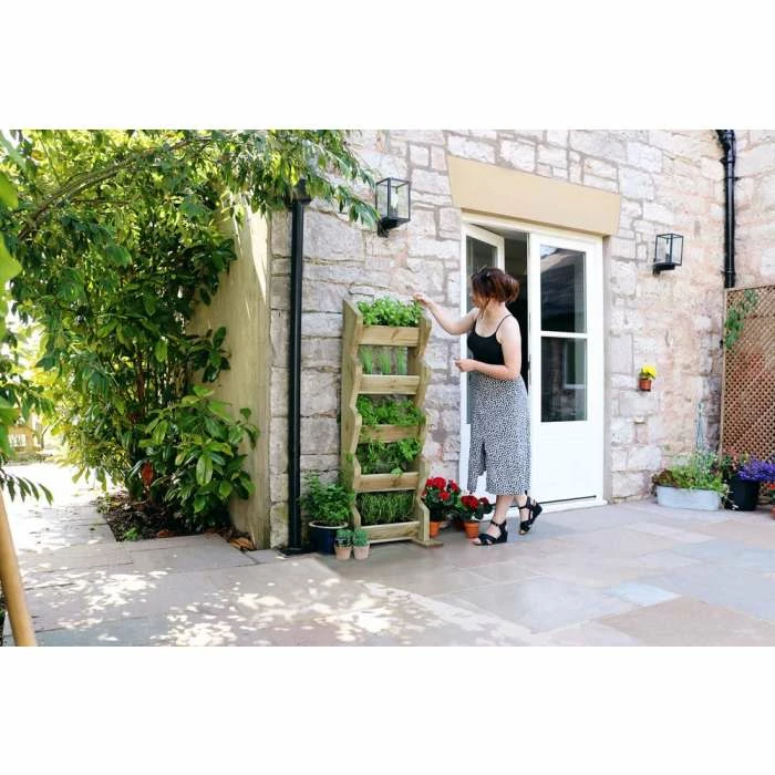 Zest Wooden Tall Vertical Herb Stand 1 Zest Wooden Tall Vertical Herb Stand