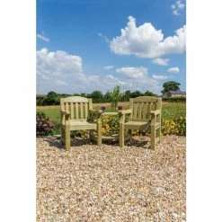 Wooden Emily Love Seat