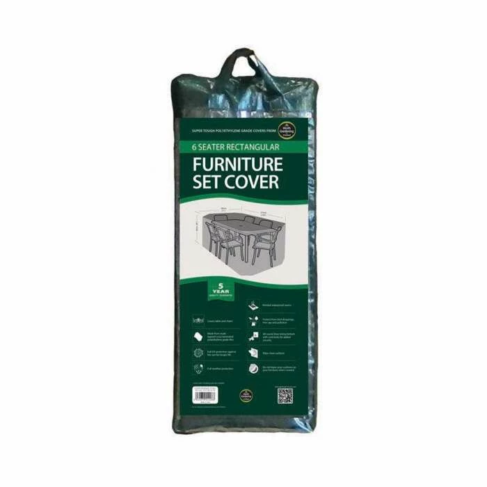 Rectangular 6 Seater Furniture Set Cover 270cm x 89cm - Super Tough - Dark Green 5 Rectangular 6 Seater Furniture Set Cover 270cm x 89cm - Super Tough - Dark Green - Image 5