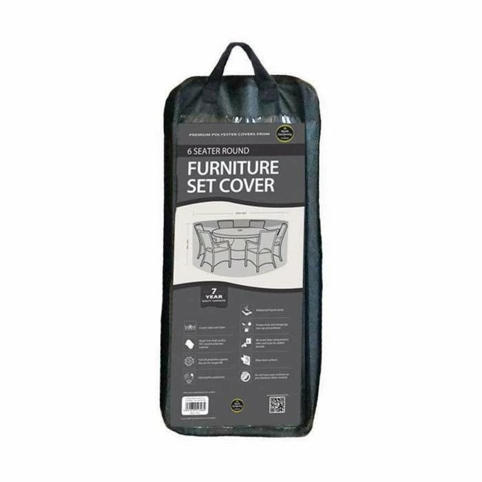 Round 6 Seater Furniture Set Cover 225cm x 89cm - Premium - Black 5 Round 6 Seater Furniture Set Cover 225cm x 89cm - Premium - Black - Image 5