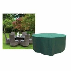 Round 6 Seater Furniture Set Cover 225cm x 89cm - Premium - Green 8 Round 6 Seater Furniture Set Cover 225cm x 89cm - Premium - Green -Garden Furniture Shop FU10612 add image 2 54af