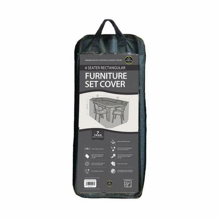 Rectangular 4 Seater Furniture Set Cover 215cm x 89cm - Premium - Black 6 Rectangular 4 Seater Furniture Set Cover 215cm x 89cm - Premium - Black - Image 6