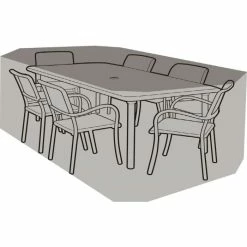 Rectangular 6 Seater Furniture Set Cover 270cm x 89cm - Premium - Green -Garden Furniture Shop FU10618 add image 2 0cc7