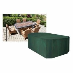 Rectangular 6 Seater Furniture Set Cover 270cm x 89cm - Premium - Green -Garden Furniture Shop FU10618 add image 3 c2e7