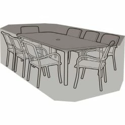 Rectangular 8 Seater Furniture Set Cover 295cm x 89cm - Premium - Green 8 Rectangular 8 Seater Furniture Set Cover 295cm x 89cm - Premium - Green -Garden Furniture Shop FU10620 add image 2 f9f9