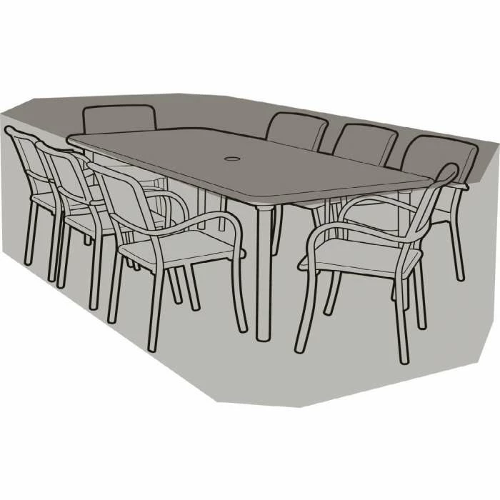 Rectangular 8 Seater Furniture Set Cover 295cm x 89cm - Premium - Green 3 Rectangular 8 Seater Furniture Set Cover 295cm x 89cm - Premium - Green - Image 3