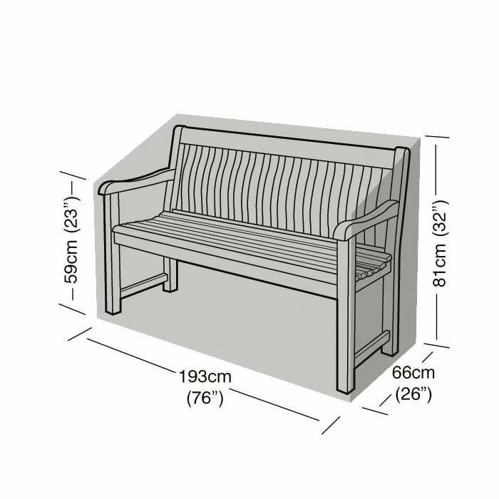 3-4 Seater Bench Cover 193cm x 81cm - Premium - Black 1 3-4 Seater Bench Cover 193cm x 81cm - Premium - Black