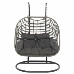 Luxury Rattan Double Hanging Egg Chair by Primrose Living -Garden Furniture Shop FU17131 add image 4 c0db