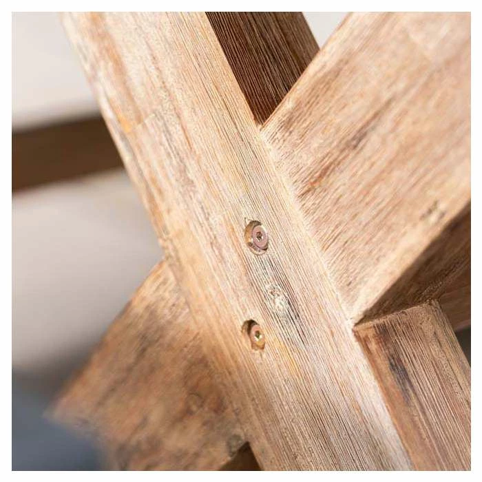 Rustic Cement & Acacia Wood 8 Seater Dining Set With Benches by Primrose Living 10 Rustic Cement & Acacia Wood 8 Seater Dining Set With Benches by Primrose Living - Image 10