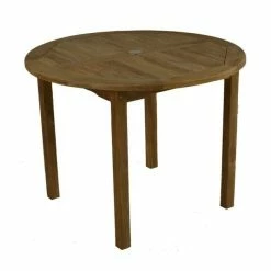 Bistro 2-4 Seater Round Teak Table 100cm (3ft 3in)