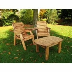 Charles Taylor Twin Companion Dining Set with Angled Tray - Redwood