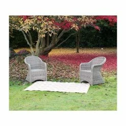 1.2m x 1.8m Outdoor Samti Rug in Beige by Tabriz Rugs™ -Garden Furniture Shop FU40046 add image 2 872b