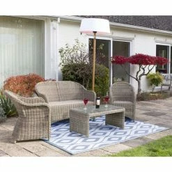 1.2m x 1.8m Outdoor Samti Rug in Blue by Tabriz Rugs™ 7 1.2m x 1.8m Outdoor Samti Rug in Blue by Tabriz Rugs™ -Garden Furniture Shop FU40054 add image 2 2e09