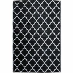1.2m x 1.8m Outdoor Tamil Rug in Black by Tabriz Rugs™ -Garden Furniture Shop FU40056 add image 1 fe49