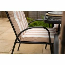 Hadleigh Set Of 6 Armchairs With Cushions (Chair and Cushion only) In Black By Hectare® -Garden Furniture Shop FU6668A 2 8923