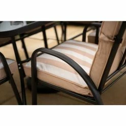 Hadleigh Set Of 6 Armchairs With Cushions (Chair and Cushion only) In Black By Hectare® -Garden Furniture Shop FU6668A 3 c0ea