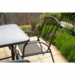 Hadleigh Set Of 6 Armchairs With Cushions (Chair and Cushion only) In Black By Hectare® -Garden Furniture Shop FU6668A 4 dd2d