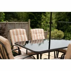 Hadleigh Set Of 6 Armchairs With Cushions (Chair and Cushion only) In Black By Hectare® -Garden Furniture Shop FU6668A 5 0e13