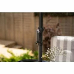 Hadleigh 2.3m Steel Crank Parasol In Grey (Parasol only) By Hectare® -Garden Furniture Shop FU6668CGRY 2 b297