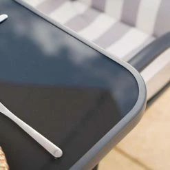 Hadleigh 6 Seater Garden Dining Furniture Set In Grey Stripe By Hectare® -Garden Furniture Shop FU6668GRY add image 3 02c3