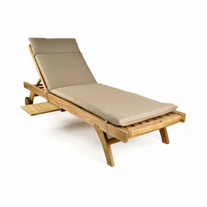 Teak Wooden Sun Lounger 2 Teak Wooden Sun Lounger - Image 2