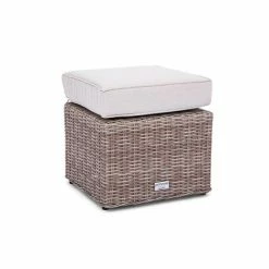 Luxury Rattan Small Square Stool by Primrose Living