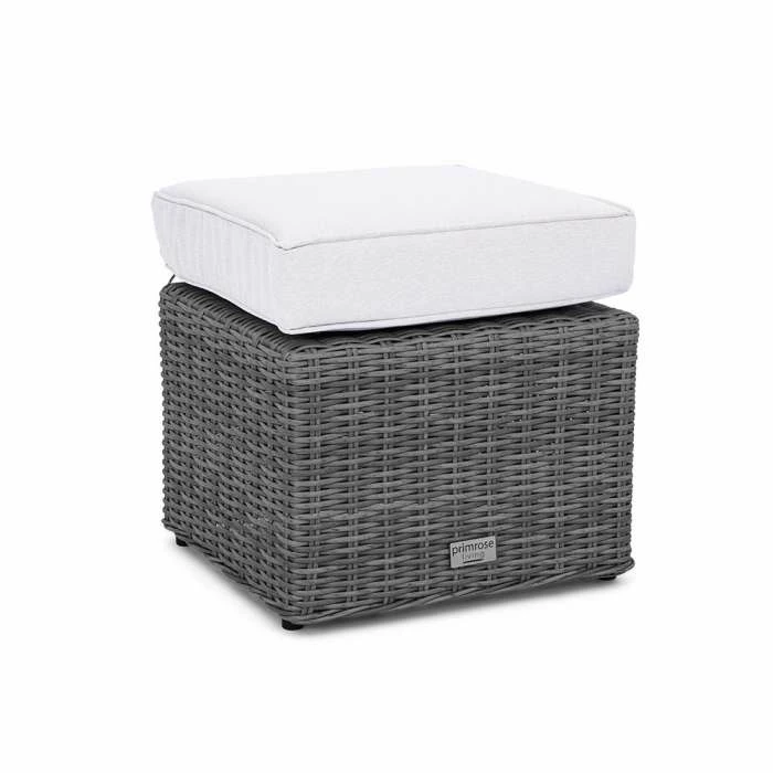 Luxury Rattan Small Square Stool in Stone by Primrose Living 1 Luxury Rattan Small Square Stool in Stone by Primrose Living