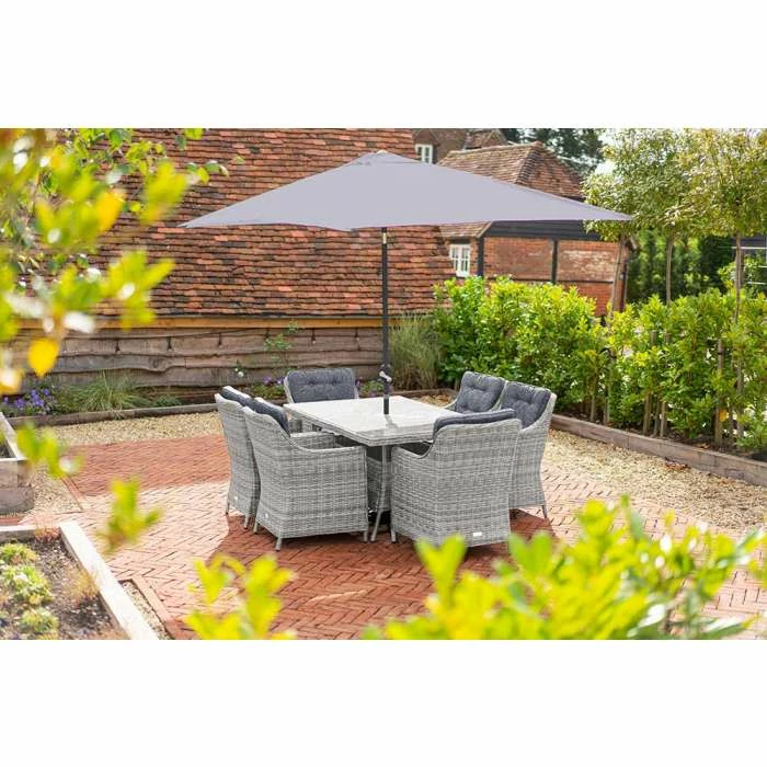 3m Parasol With Crank And Tilt in Grey by Primrose Living 1 3m Parasol With Crank And Tilt in Grey by Primrose Living