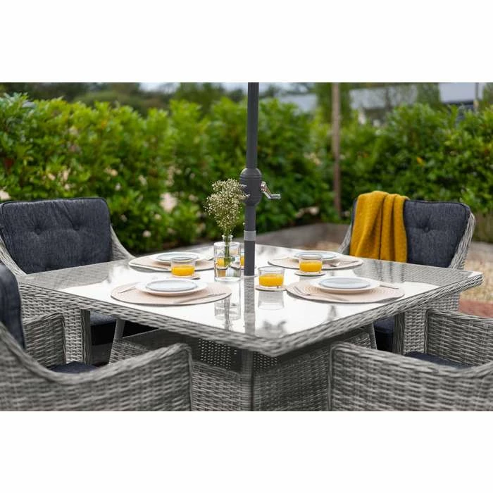 3m Parasol With Crank And Tilt in Grey by Primrose Living 2 3m Parasol With Crank And Tilt in Grey by Primrose Living - Image 2