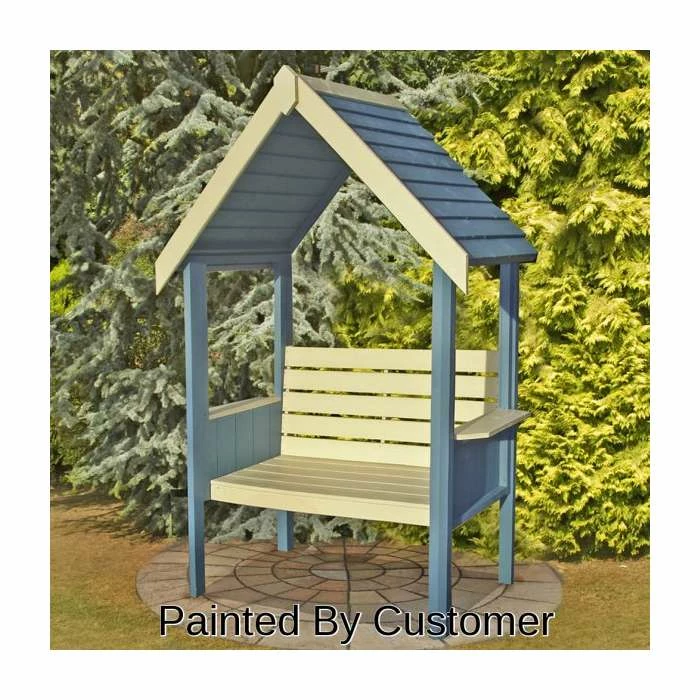 Blossom Wooden Two Seater Arbour with Seat - 1.2m 2 Blossom Wooden Two Seater Arbour with Seat - 1.2m - Image 2