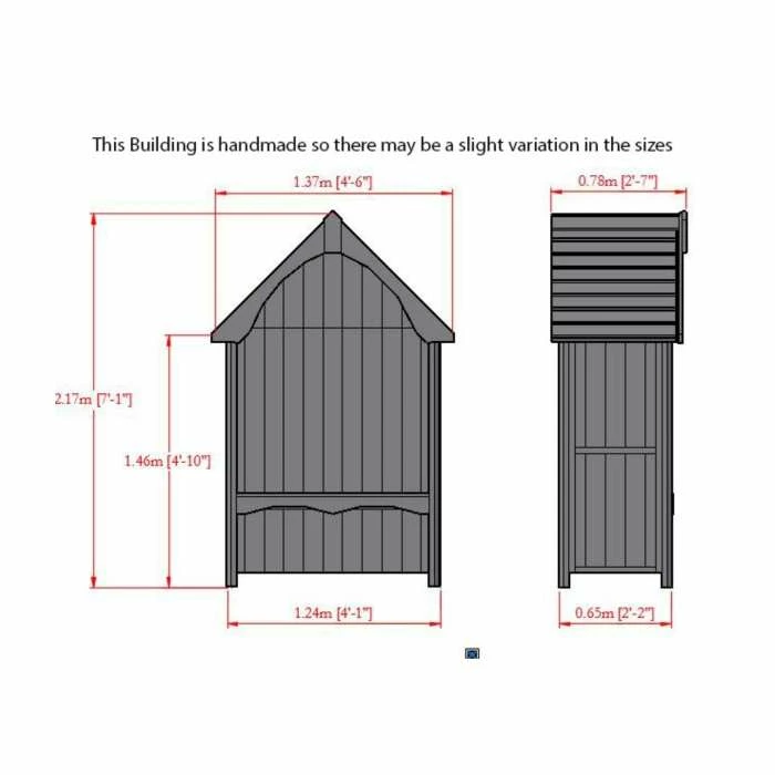 Balsam Wooden Two Seater Enclosed Arbour - 1.2m 4 Balsam Wooden Two Seater Enclosed Arbour - 1.2m - Image 4