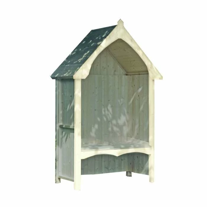 Balsam Wooden Two Seater Enclosed Arbour - 1.2m 1 Balsam Wooden Two Seater Enclosed Arbour - 1.2m