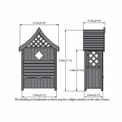 Rose Wooden Two Seater Arbour - 1.3m -Garden Furniture Shop GB13241 add image 3 5bcb