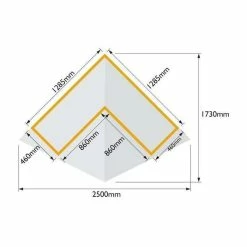 Haven Wooden Three Seater Corner Arbour with Green and White Detailing by Rowlinson® - 2.5m 8 Haven Wooden Three Seater Corner Arbour with Green and White Detailing by Rowlinson® - 2.5m -Garden Furniture Shop GS0337 add image 3 00b7