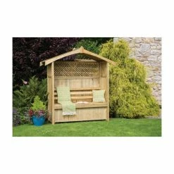 Wooden Three Seater Cottage Arbour with Storage box 2.1m (6ft 10in)