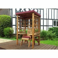 Wentworth Single Arbour - Burgundy -Garden Furniture Shop GS9362 3 a980