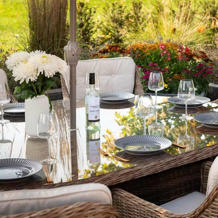 Luxury Rattan 8 Seater Oval Garden Dining Set by Primrose Living 4 Luxury Rattan 8 Seater Oval Garden Dining Set by Primrose Living - Image 4