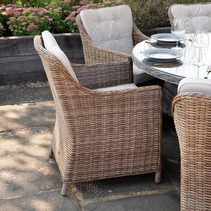 Luxury Rattan 8 Seater Oval Garden Dining Set by Primrose Living 5 Luxury Rattan 8 Seater Oval Garden Dining Set by Primrose Living - Image 5