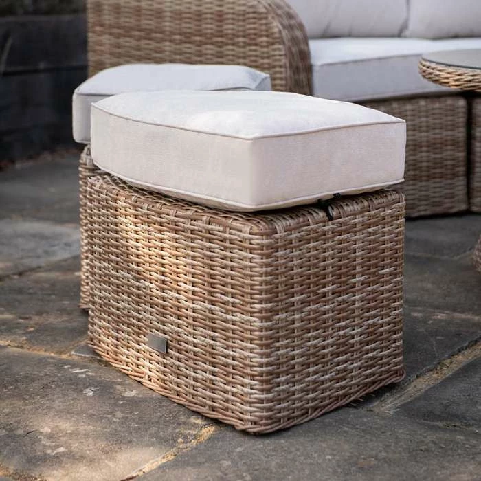 'Peony' Luxury Rattan 5 Seater Modular Garden Sofa Set with Open Coffee Table and Footstools by Primrose Living 3 'Peony' Luxury Rattan 5 Seater Modular Garden Sofa Set with Open Coffee Table and Footstools by Primrose Living - Image 3