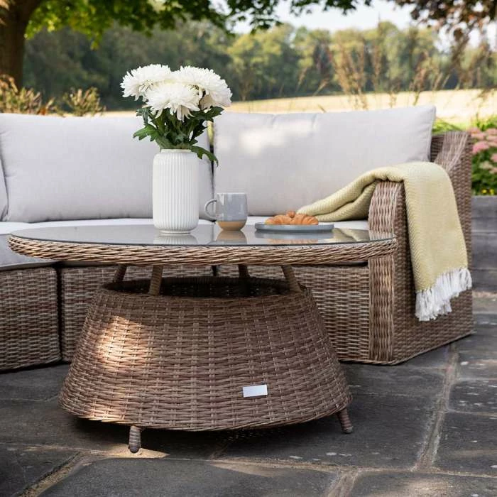 'Peony' Luxury Rattan 5 Seater Modular Garden Sofa Set with Open Coffee Table and Footstools by Primrose Living 4 'Peony' Luxury Rattan 5 Seater Modular Garden Sofa Set with Open Coffee Table and Footstools by Primrose Living - Image 4